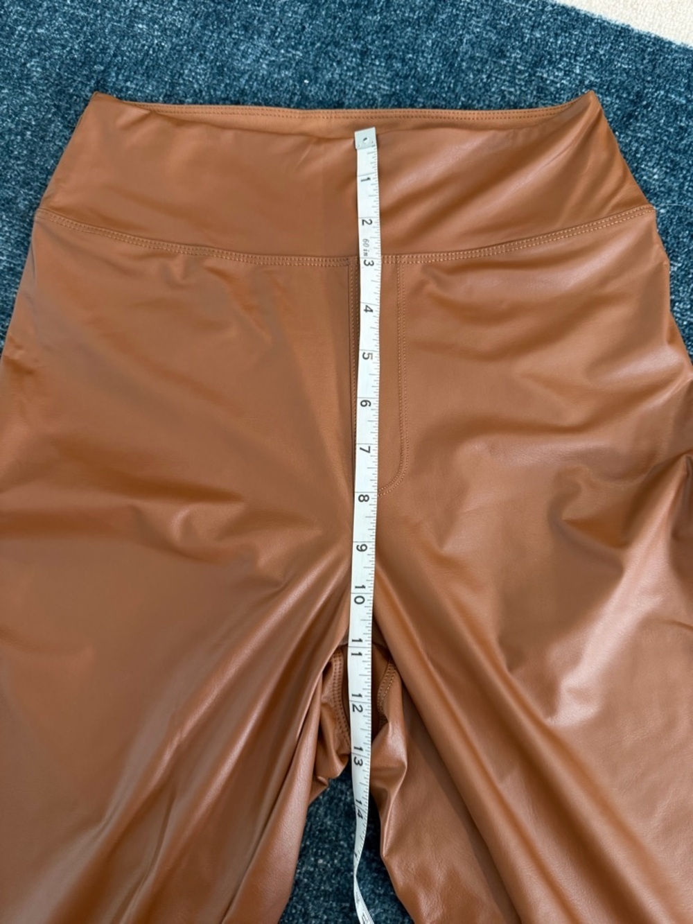 Aerie Offline High-Rise Faux Leather Leggings in Brown - Picture 10 of 11